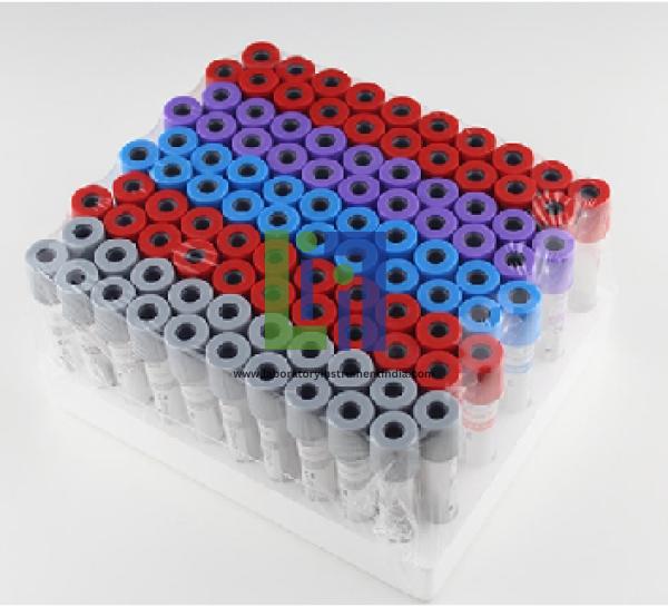 Tube,blood coll,w/capil,0.2 ml, EDTA 100