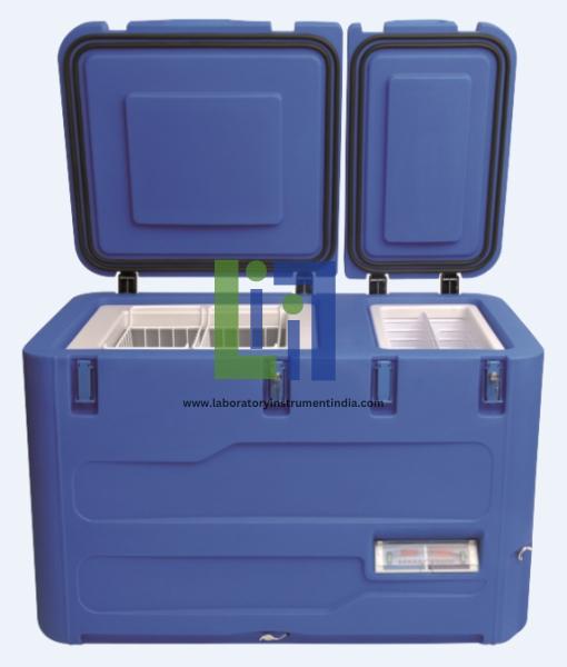 Solar Direct Drive Combined Vaccine Refrigerator and Water packs Freezer with no battery 70 L
