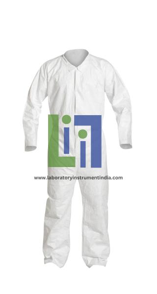 400 Comfort Fit Design Disposable Coverall with Collar, Open Wrists and Ankles, Snap Front