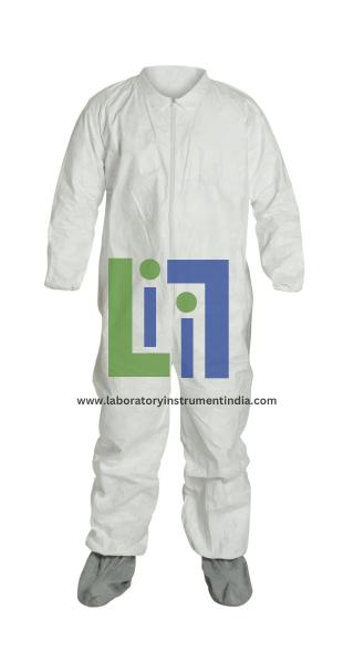 Comfort Fit Design Disposable Coverall with Collar and Elastic Wrists