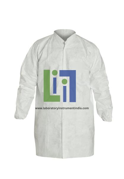 Disposable Lab Coat with Mandarin Collar