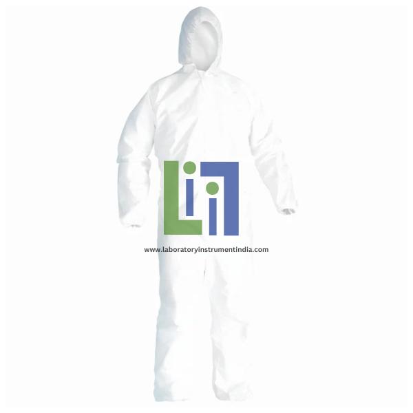 A30 Breathable Splash Particle Protection Coveralls with Elastic Back, Wrists and Ankles and Attached Hood