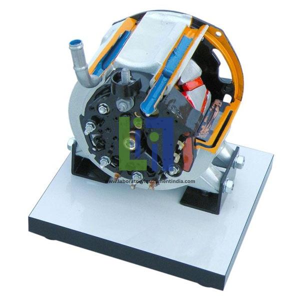 Alternator Liquid Cooled Windingless Rotor Compact Cutaway