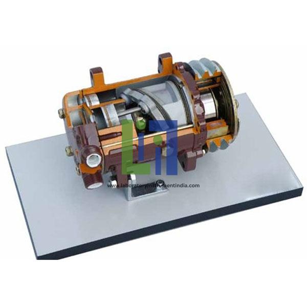 Axial Alternative Compressor With Simple Effect Piston Cutaway