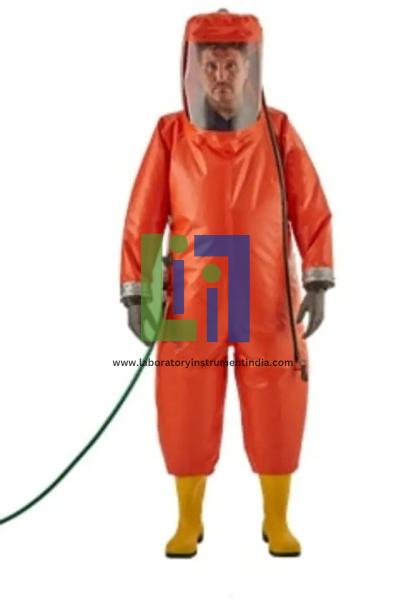 Orange Protective Suit with Attached PVC Safety Boots