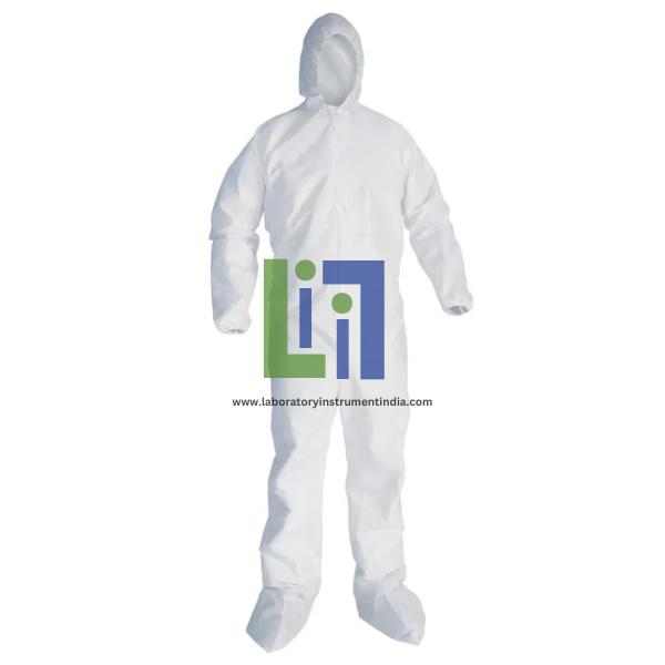 Breathable Particle Protection Coveralls: Elastic Back, Wrist and Ankles with Attached Hood and Boots