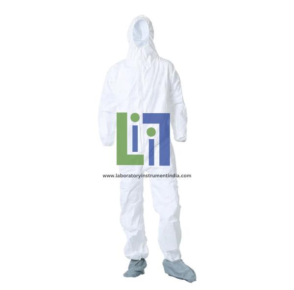 Comfort Fit Design Disposable Coverall with Respirator Fit Hood, Elastic Wrists