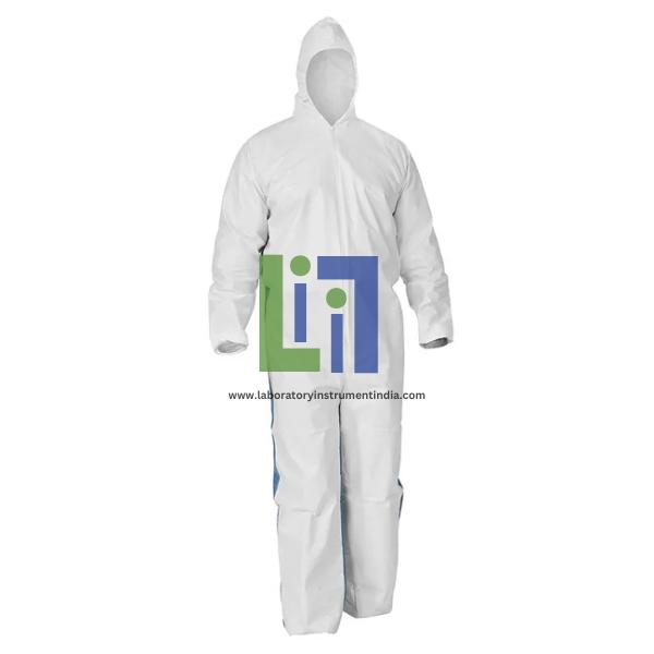 Coveralls with Blue Breathable Back and Hood