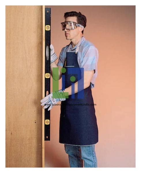 Denim Shop Aprons, Two-Compartment Bib Pocket