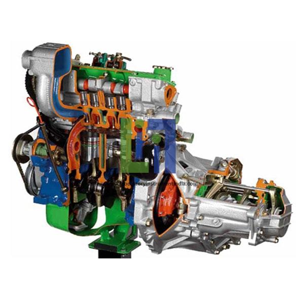 FWD Diesel Engine With A Gearbox Cutaway