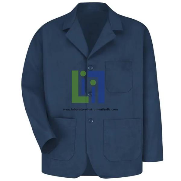 Mens Navy Lapel Counter Coat