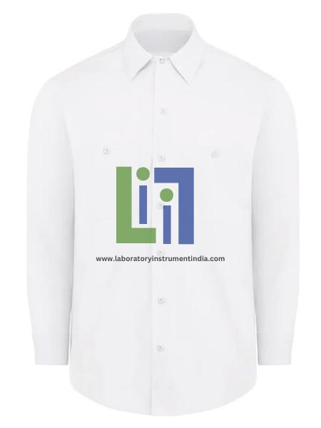 Mens White Long Sleeve Industrial Work Shirt