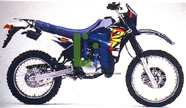 Motorcycle, on/off road type, 2-seater