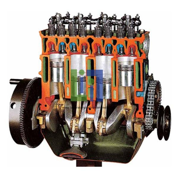 OHV Petrol Engine with Timing Chain Cutaway