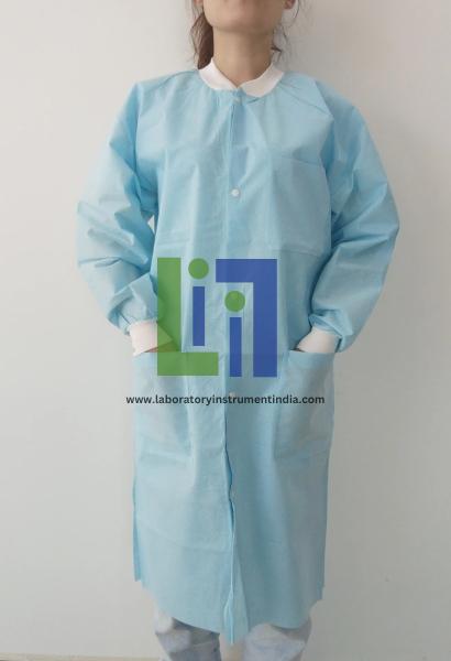 PMD Pro safe Disposable Premium Economy Lab Coats, Blue
