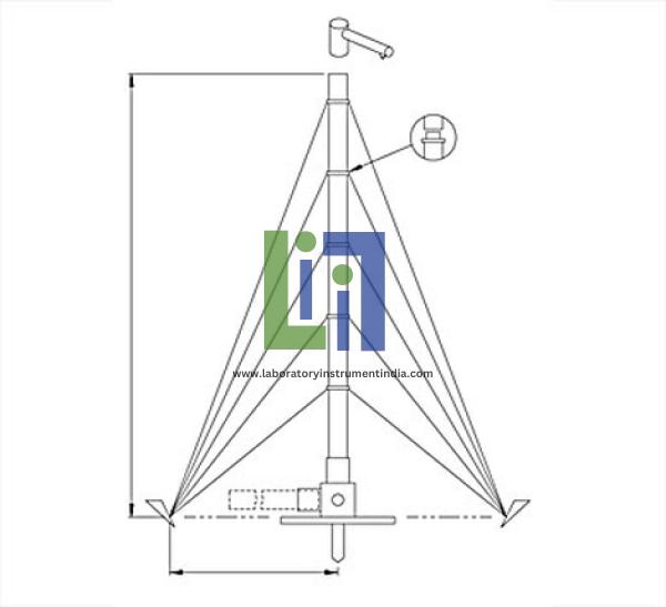 Portable Antenna Mast, Aluminum, 12m