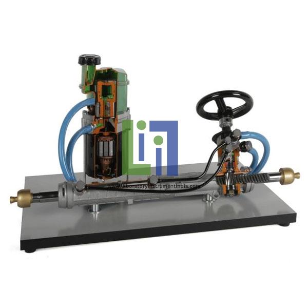 Power Assisted Steering With Electrically Controlled Hydraulic Pump Cutaway