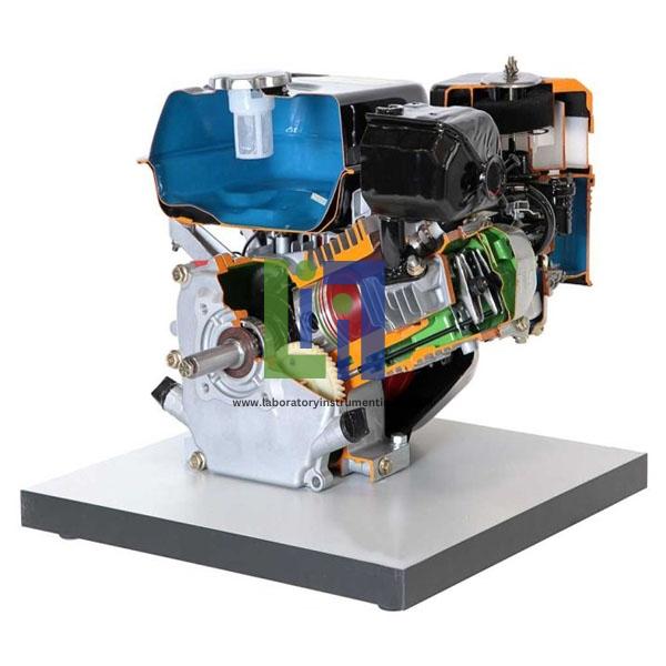 Single Cylinder Four Stroke Petrol Engine Air Cooled Cutaway