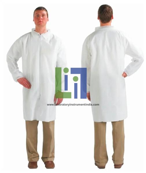 White Disposable Visitor Lab Coat