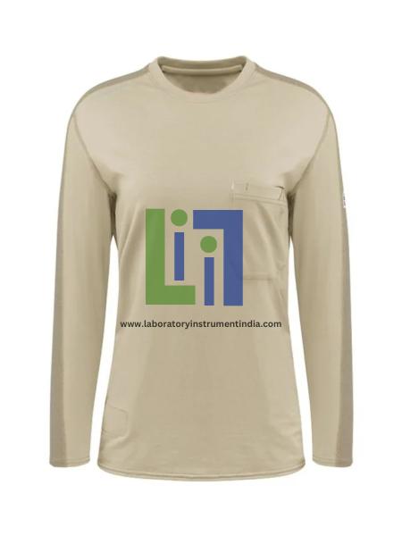 Womens Khaki Flame Resistant Flex Knit Long Sleeve T-Shirt